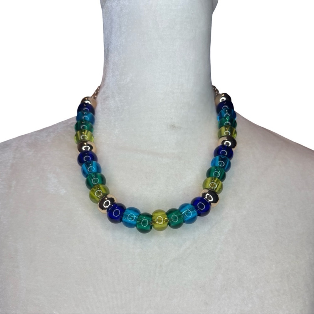 Isaac Mizrahi Shades of Blue Beaded Necklace - Picture 2 of 4